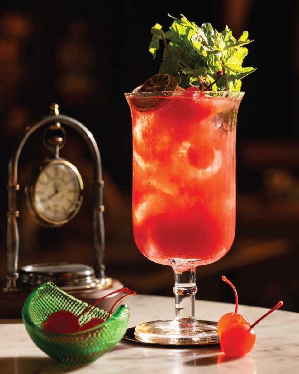 A cocktail styled on a food and beverage shoot