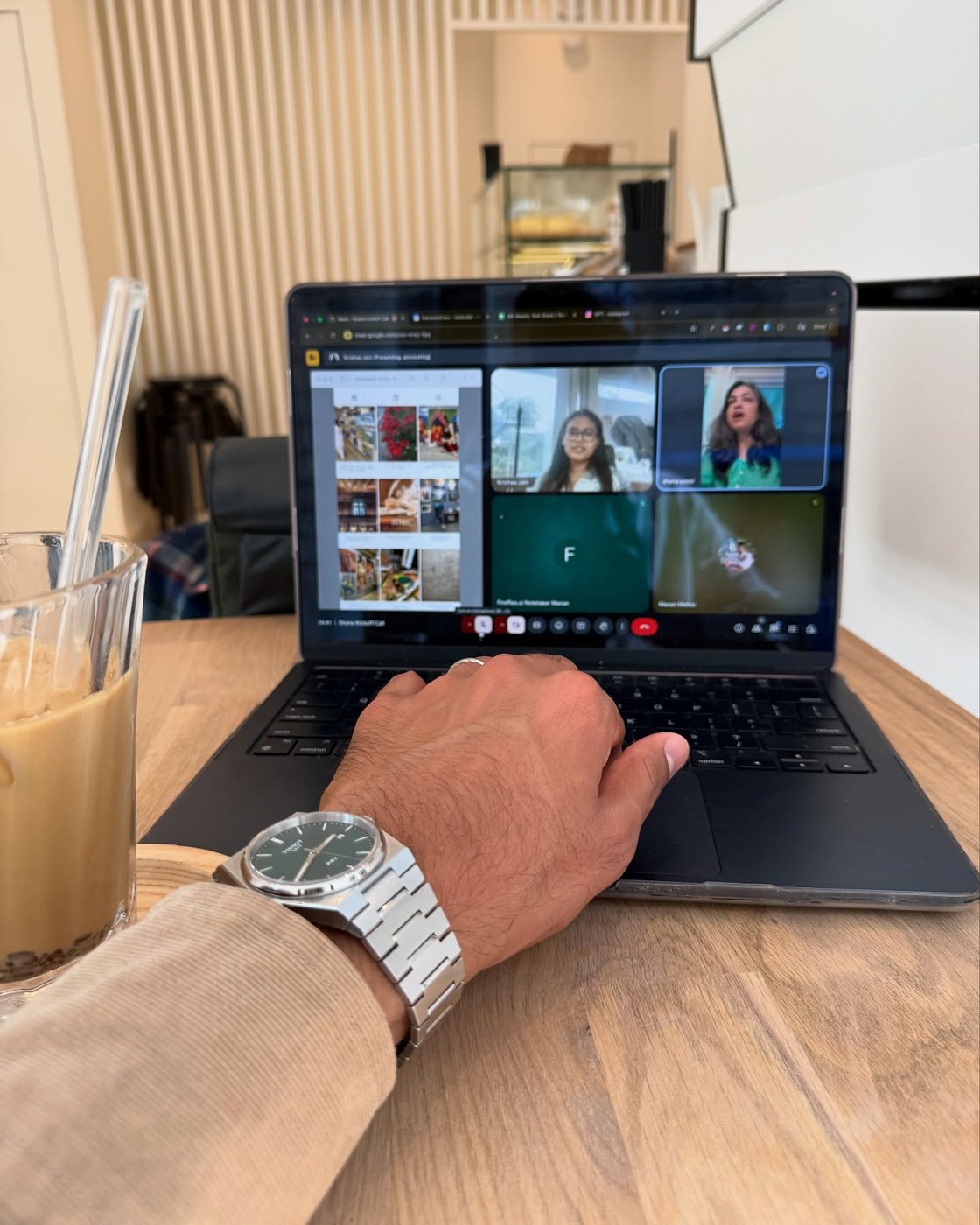 A remote crew call with the team across cities