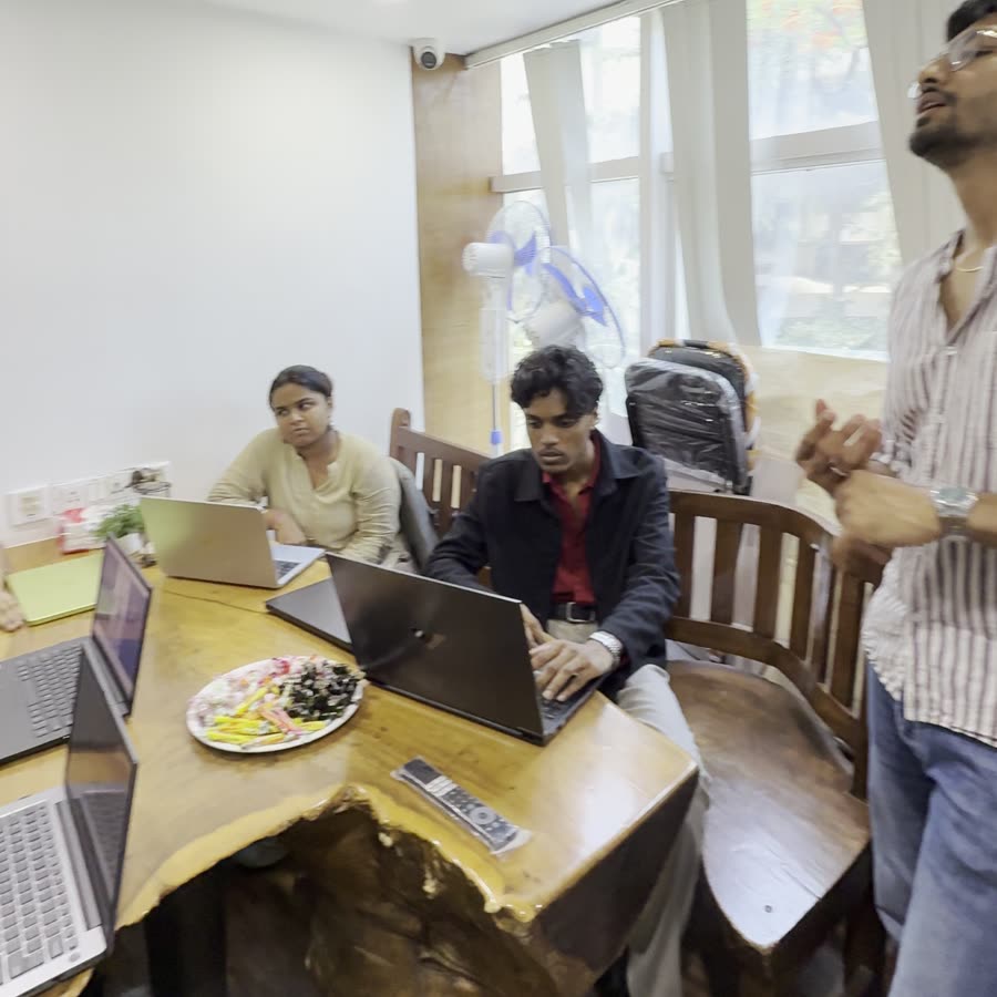 Manan Mehta in a planning session with the team